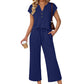 🔥🎁Nyhet 50 % RABATT🔥Short Sleeve Top and Wide Leg Pants Outfit