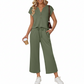 🔥🎁Nyhet 50 % RABATT🔥Short Sleeve Top and Wide Leg Pants Outfit