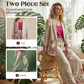 Chic blommig accent casual kostymset för kvinnor
