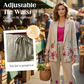 Chic blommig accent casual kostymset för kvinnor
