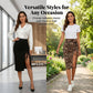 👗🔥 Högmidjad bodycon-kjol med dragsko och slits