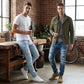👖🔥 Bekväma slim straight jeans med ripped effekt
