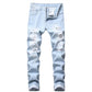 👖🔥 Bekväma slim straight jeans med ripped effekt