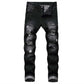 👖🔥 Bekväma slim straight jeans med ripped effekt