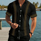 👕 50% RABATT NU! 🩳 Herrarnas Blommiga Tryck 2-Delars Set – Skjorta & Shorts, Andningsbar & Justerbar Midja 🏖️