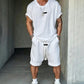 👕🔥 Avslappnat T-shirt & Shorts Set för Herrar – Mjukt Tyg, Ledig Passform & Perfekt För Varma Sommardagar ☀️