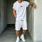 👕🔥 Avslappnat T-shirt & Shorts Set för Herrar – Mjukt Tyg, Ledig Passform & Perfekt För Varma Sommardagar ☀️