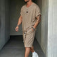 👕🔥 Avslappnat T-shirt & Shorts Set för Herrar – Mjukt Tyg, Ledig Passform & Perfekt För Varma Sommardagar ☀️
