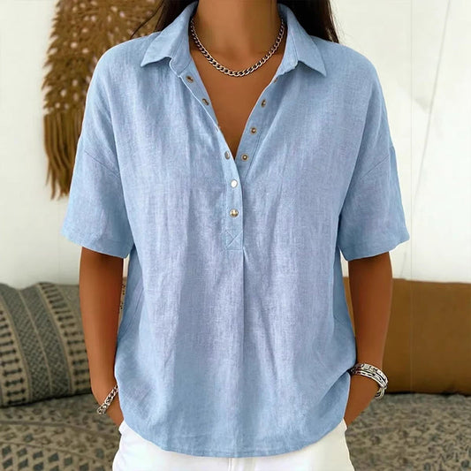 👕 Kylande V-ringad ledig vardagsskjorta