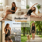 👕50 % RABATT! ✨ Set med linne och leopardmönstrade shorts för dam – avslappnat, djärvt, snyggt 🐆