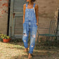 👖✨ Kvinnliga vintageoveraller i andningsbar denim