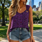🌺👚 Ärmlös blommig V-ringad topp