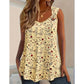 🌺👚 Ärmlös blommig V-ringad topp