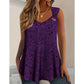 🌺👚 Ärmlös blommig V-ringad topp