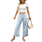 👖✨ Vida jeans med volangkant och hög midja