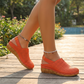👡🌬️ Andningsbara slip-on sandaler med tjock sula
