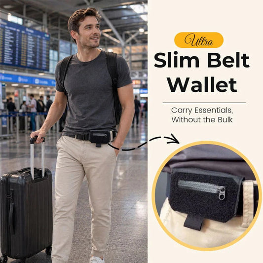 ✈️ Smal Bältesplånbok – Diskret Förvaring för Resor, Semester & Vardag
