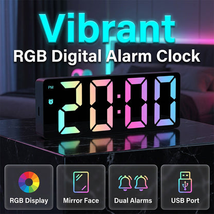 🎉 50% RABATT – Sista dagen! ⏰✨ LED Digital Alarm Clock med spegelyta 💡 Stilren design för ett modernare sovrum 🏡