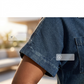 👗👖 Avslappnad halvzip denimklänning med fickor