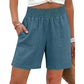 👖🌸 Smockade vida ben-shorts med fickor