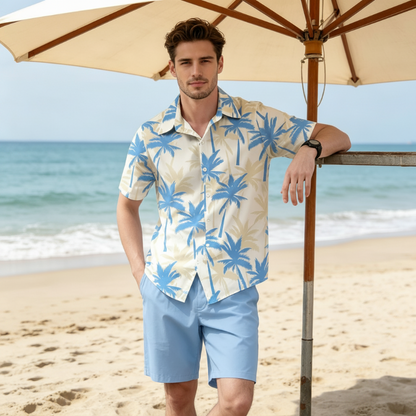 👕🌴 Tropiskt herrset med campkrage och shorts