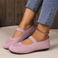 👟🌬️ Andningsbara stickade ballerinaskor med halkskydd