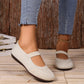 👟🌬️ Andningsbara stickade ballerinaskor med halkskydd