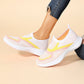 👟💨 Andningsbara lätta slip-on sneakers i färgblock