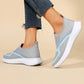 👟💨 Andningsbara lätta slip-on sneakers i färgblock