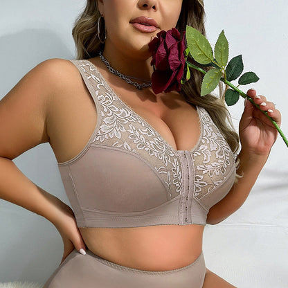 Plus Size Comfort Bra with Front Closure Design