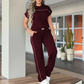 👗👖 Elegant avslappnat set med vida ben och dragsko