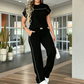 👗👖 Elegant avslappnat set med vida ben och dragsko