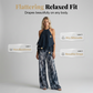 👗✨ Elegant halterneck tvådelat set med vida ben i chiffong
