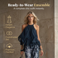 👗✨ Elegant halterneck tvådelat set med vida ben i chiffong