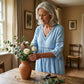 👗🌬️ Elegant avslappnad V-ringad sommarklänning med genombruten kant