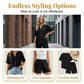 👕🩳 Andningsbart linne-set med V-ringning och shorts