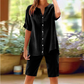 👕🩳 Andningsbart linne-set med V-ringning och shorts