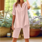 👕🩳 Andningsbart linne-set med V-ringning och shorts