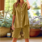 👕🩳 Andningsbart linne-set med V-ringning och shorts