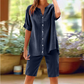 👕🩳 Andningsbart linne-set med V-ringning och shorts