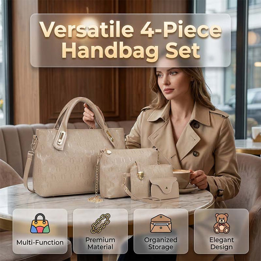 👛👜 Premium 4-delat handväskeset🎁Gratis nallebjörnsnyckelring