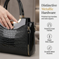 👜✨ Glansig krokodilpräglad handväska