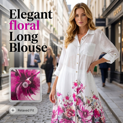 👗🌸 Blommig lång sommarjacka