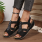 👡✨ Wedge sandaler med strass och resår