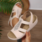 👡✨ Wedge sandaler med strass och resår