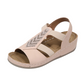 👡✨ Wedge sandaler med strass och resår