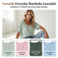 👕🌿 Enkel scoop-neck topp i bomull-linne