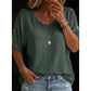 👕🌿 Enkel scoop-neck topp i bomull-linne