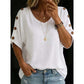 👕🌿 Enkel scoop-neck topp i bomull-linne