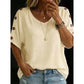👕🌿 Enkel scoop-neck topp i bomull-linne